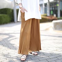 ブラウン系 ガウチョパンツ 即納 M〜3L フレアパンツ ワイドパンツ レディース ガウチョ