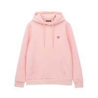 [GUESS] UNISEX TRIANGLE LOGO LABEL HOODED PARKA