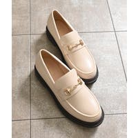 ローファー ベージュ/薄橙色系（レディース） - ファッション