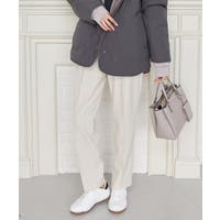 テーパードパンツ ホワイト/白色系（レディース） - ファッション通販