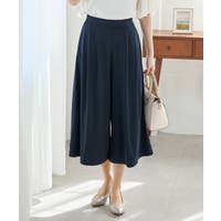 ガウチョパンツ ブルー・ネイビー/青・紺色系（レディース）の