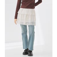 ティアードスカート ホワイト/白色系（レディース