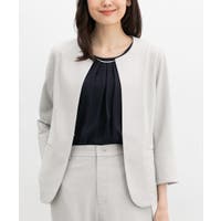 ノーカラージャケット グレー/灰色系（レディース）のアイテム