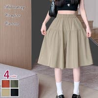 キュロットパンツ ベージュ/薄橙色系（レディース