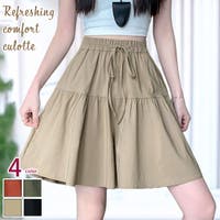 キュロットパンツ ベージュ/薄橙色系（レディース