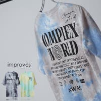 improves | tシャツ Tシャツ ユニセックス 半袖Tシャツ TEE ビッグシルエット トップス タイダイ バックプリント
