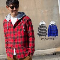 メンズ 赤チェックシャツ ファッション通販shoplist ショップリスト