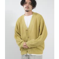 2023 LENO 新品　リノ　カーディガン ニット　メンズ　ペールイエロー カーディガン(イエロー系) （メンズ）｜メンズファッション通販