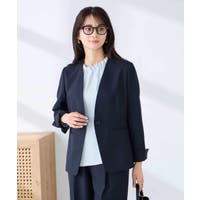 a.v.v【WOMEN】（アーヴェヴェ）のアウター(コート・ジャケットなど)/ノーカラージャケット