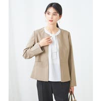 a.v.v【WOMEN】（アーヴェヴェ）のアウター(コート・ジャケットなど)/ノーカラージャケット