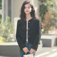 JS FASHION（ジェーエスファッション）のアウター(コート・ジャケットなど)/ノーカラージャケット