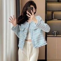 JS FASHION（ジェーエスファッション）のアウター(コート・ジャケットなど)/ノーカラージャケット