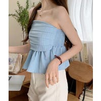 チューブトップ・ベアトップ ブルー・ネイビー/青・紺色系