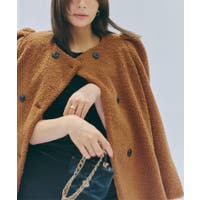 ノーカラージャケット ブラウン/茶色系｜レディース｜Shoplist