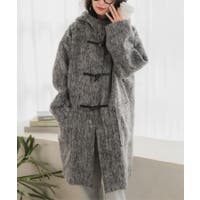 グレースクラス　ダッフルコート グレーとホワイトチェック グレースクラス ダッフルコート グレーとホワイトチェック