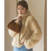 ファーコート ベージュ/薄橙色系｜レディース｜Shoplist