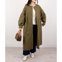 ロングコート グリーン・カーキ/緑色系（レディース