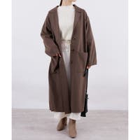 ロングコート ブラウン/茶色系（レディース） - ファッション