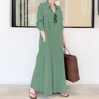レディースシャツワンピース グリーン カーキ 緑色系 ファッション通販shoplist ショップリスト