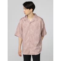 TAKA-Q MEN | ジャガード オープンカラー半袖ルーズシャツ