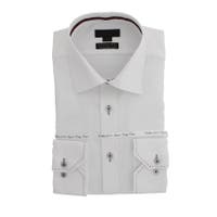 TAKA-Q MEN | 綿100% 形態安定スリムフィット ワイドカラー長袖シャツ