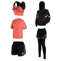 オレンジ  レディース スポーツウェア 5点セット ☆ オレンジ ☆ Lサイズ トレーニングウェア レディース セット