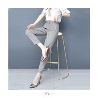 テーパードパンツ グレー/灰色系（レディース） - ファッション