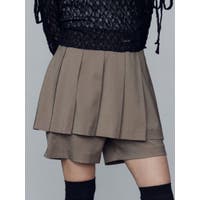 キュロットパンツ ベージュ/薄橙色系（レディース