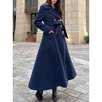 ネイビー ロングコート ロングコート ブルー・ネイビー/青・紺色系（レディース