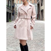 ロングコート ピンク/桃色系（レディース） - ファッション通販