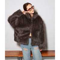 ファーコート ブラウン/茶色系（レディース） - ファッション