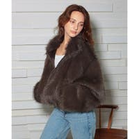 マホガニーミンク ショールカラー ショート丈 ファージャケット F