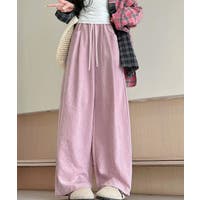 ワイドパンツ ピンク/桃色系（レディース） - ファッション通販