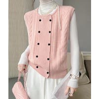 ベスト・ジレ ピンク/桃色系（レディース） - ファッション通販