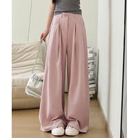 ワイドパンツ ピンク/桃色系（レディース） - ファッション通販