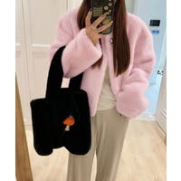 ノーカラージャケット ピンク/桃色系｜レディース｜Shoplist