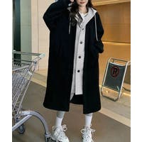 ロングコート ブラック/黒色系（レディース） - ファッション