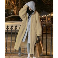 ロングコート ブラウン/茶色系（レディース） - ファッション