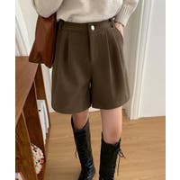ショートパンツ ブラウン/茶色系（レディース） - ファッション通販