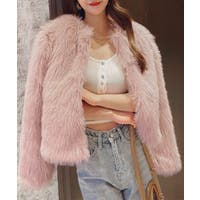 ファーコート ピンク/桃色系（レディース） - ファッション通販