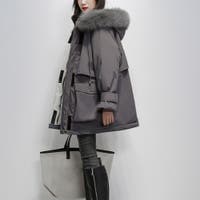 レディースダウンジャケット ダウンコート グレー 灰色系 ファッション通販shoplist ショップリスト