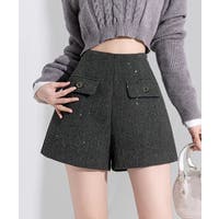 ショートパンツ グレー/灰色系（レディース） - ファッション通販