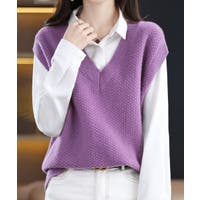 ベスト・ジレ パープル/紫色系（レディース） - ファッション通販