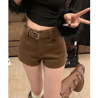 ショートパンツ ブラウン/茶色系（レディース） - ファッション通販
