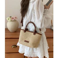 カゴバッグ ブラウン/茶色系（レディース） - ファッション通販