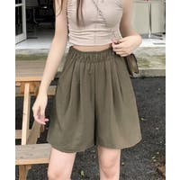 カーキ　リブ編み ショートパンツ Amazon | [Tenflow] カーゴパンツ レディース カーゴ短パン