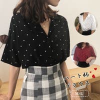 レディースドット ブラウス ファッション通販shoplist ショップリスト