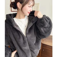 ファーコート グレー/灰色系（レディース） - ファッション通販