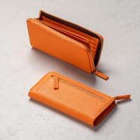 ☆美品☆WAKO 長財布 ラウンドファスナー メッシュ オレンジ レディース ☆美品☆WAKO 長財布 ラウンドファスナー メッシュ オレンジ