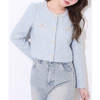 NICE CLAUP / OLIVE des OLIVE　OUTLET（ナイスクラップ　オリーブデオリーブ　アウトレット）のアウター(コート・ジャケットなど)/ノーカラー